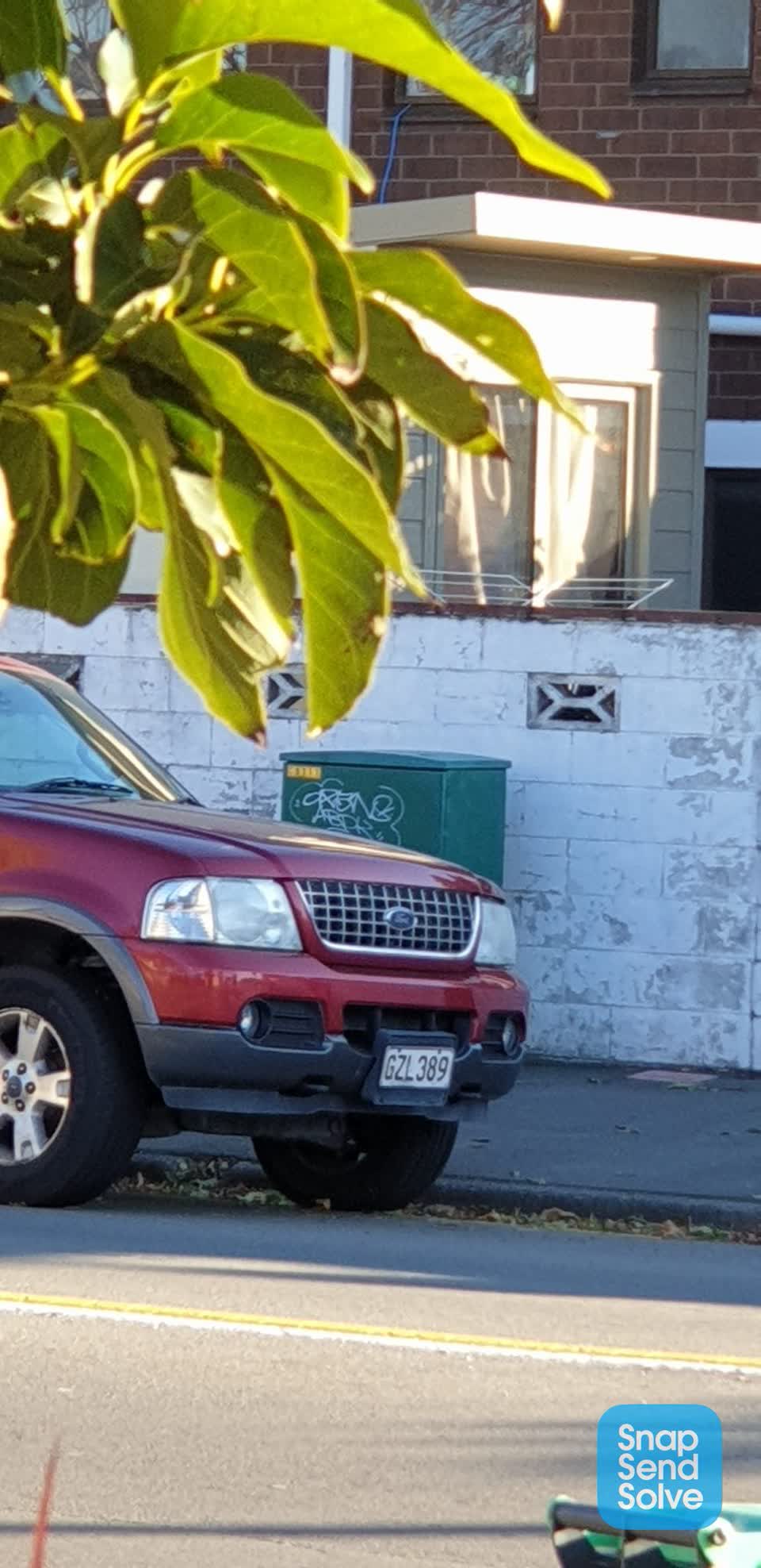 The photograph attached to this graffiti report