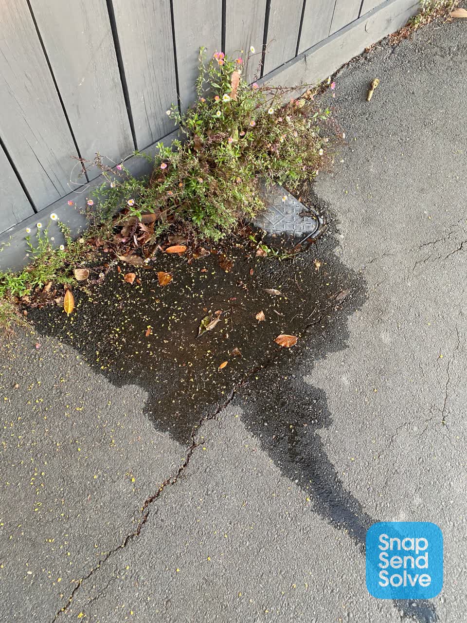 The photograph attached to this water leak report