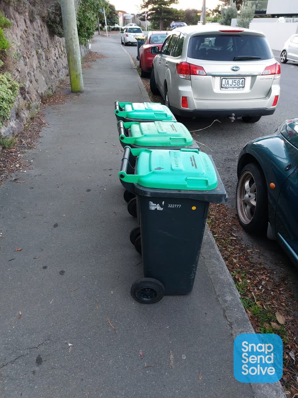 The photograph attached to this rubbish/recycling report