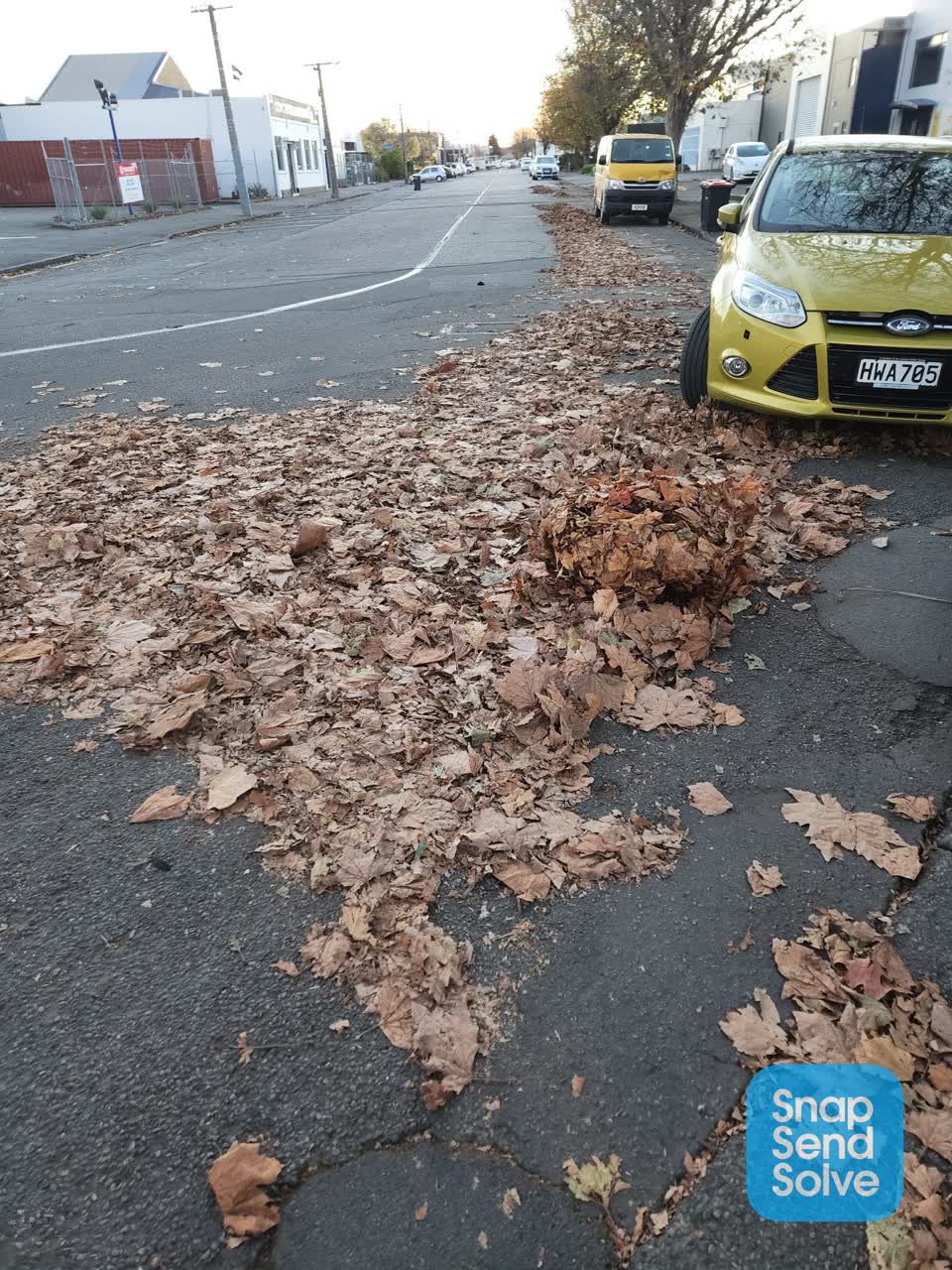 The photograph attached to this roading/streets report