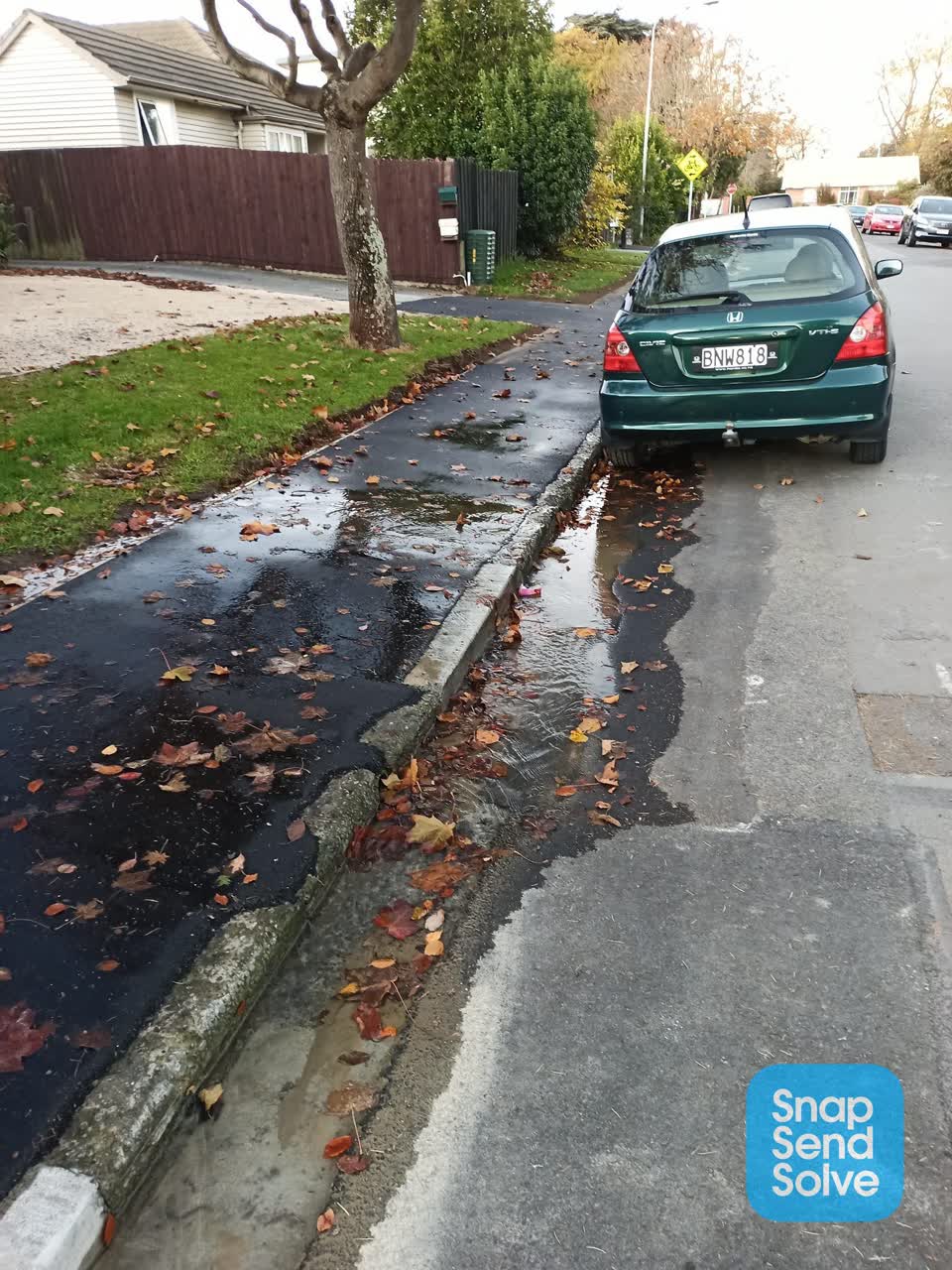 The photograph attached to this roading/streets report