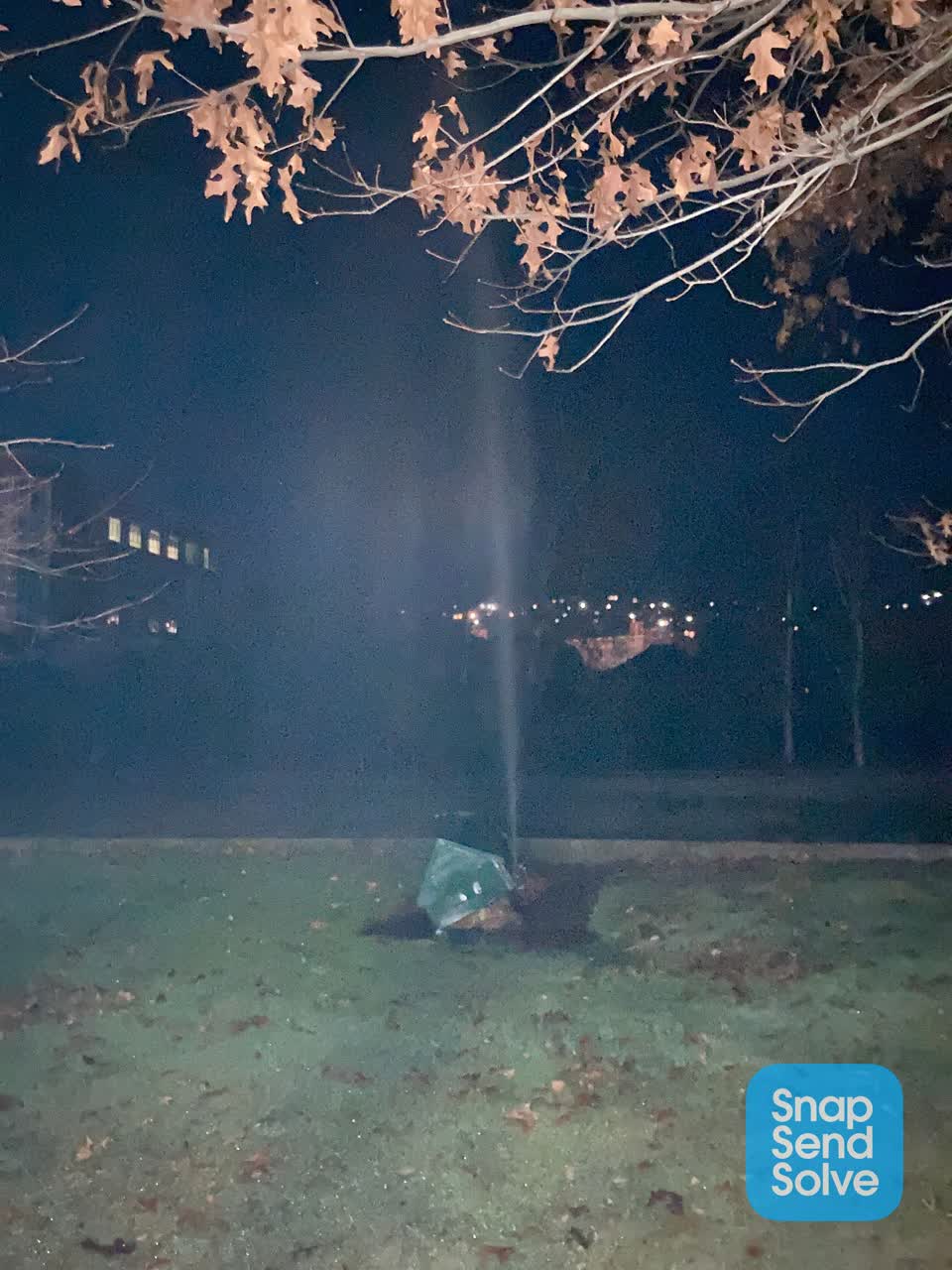 The photograph attached to this water leak report