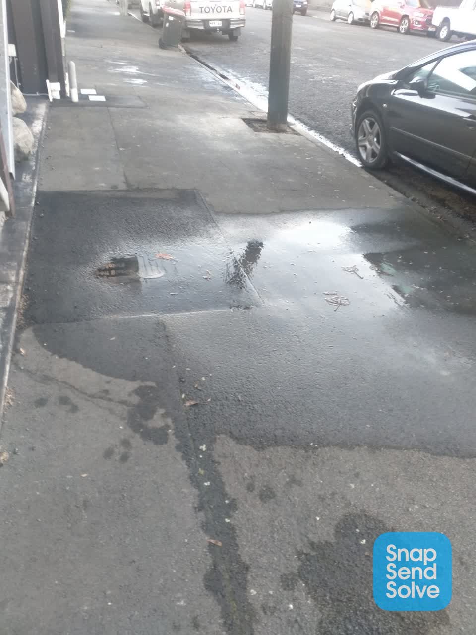 The photograph attached to this water leak report