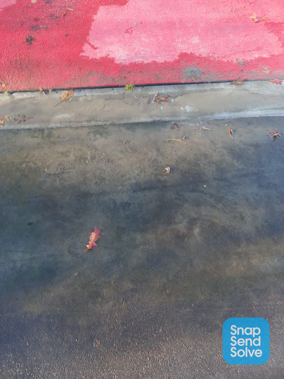 The photograph attached to this water leak report