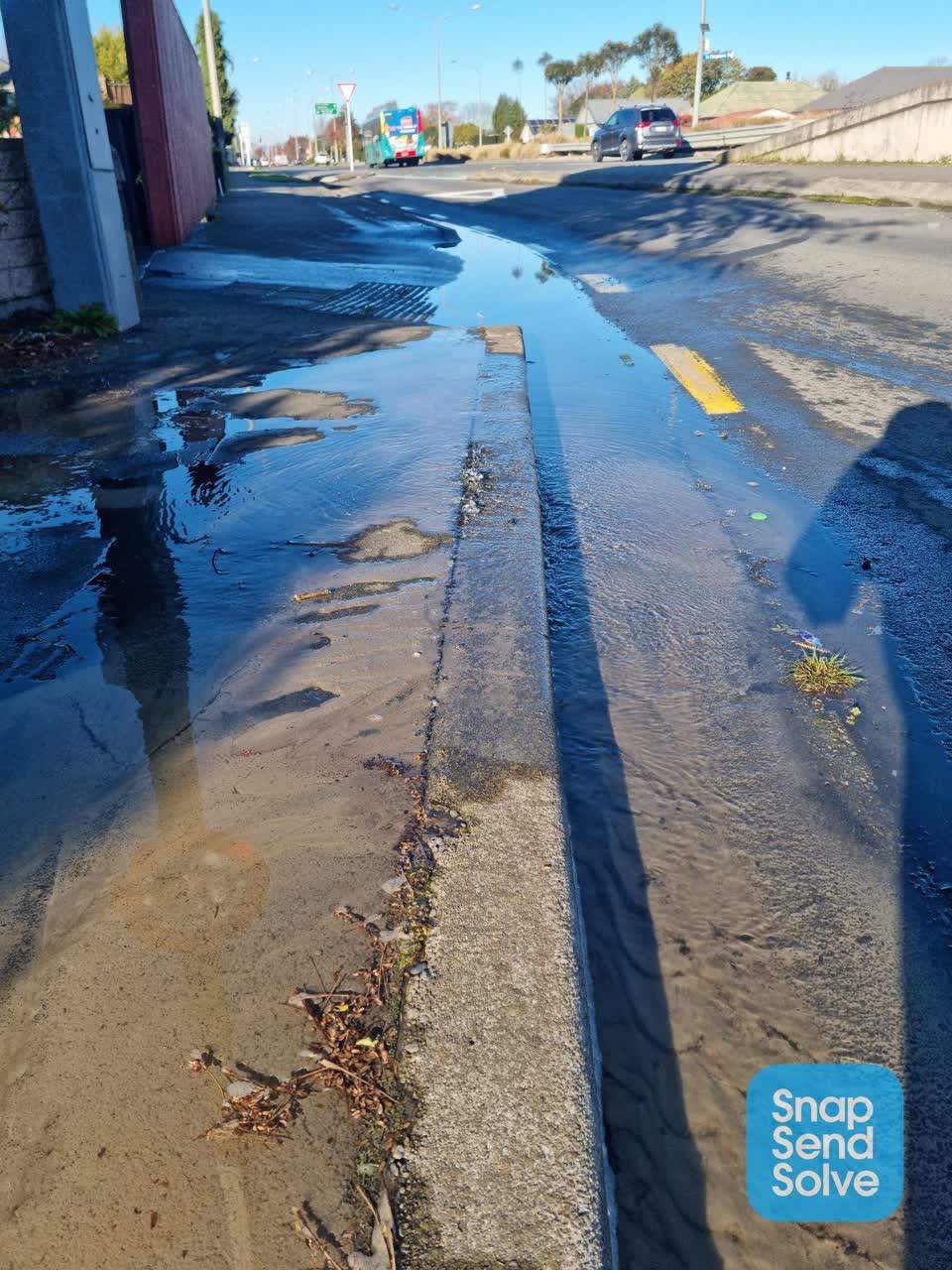 The photograph attached to this water leak report