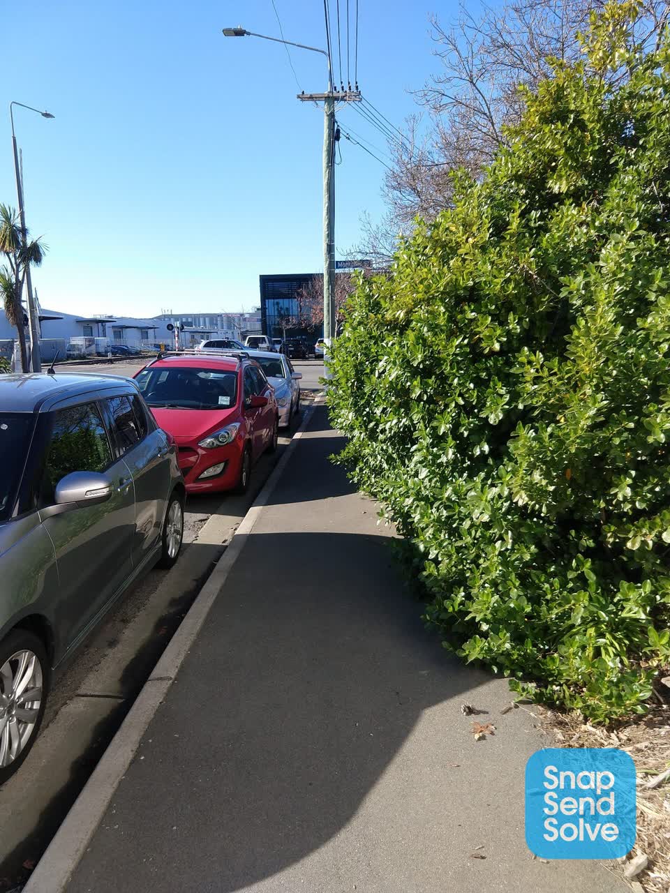 The photograph attached to this roading/streets report