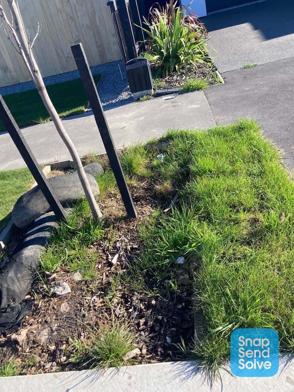 The photograph attached to this water leak report