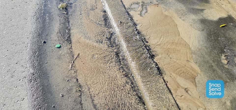 The photograph attached to this water leak report