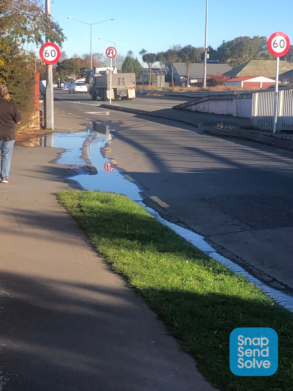 The photograph attached to this flooding report
