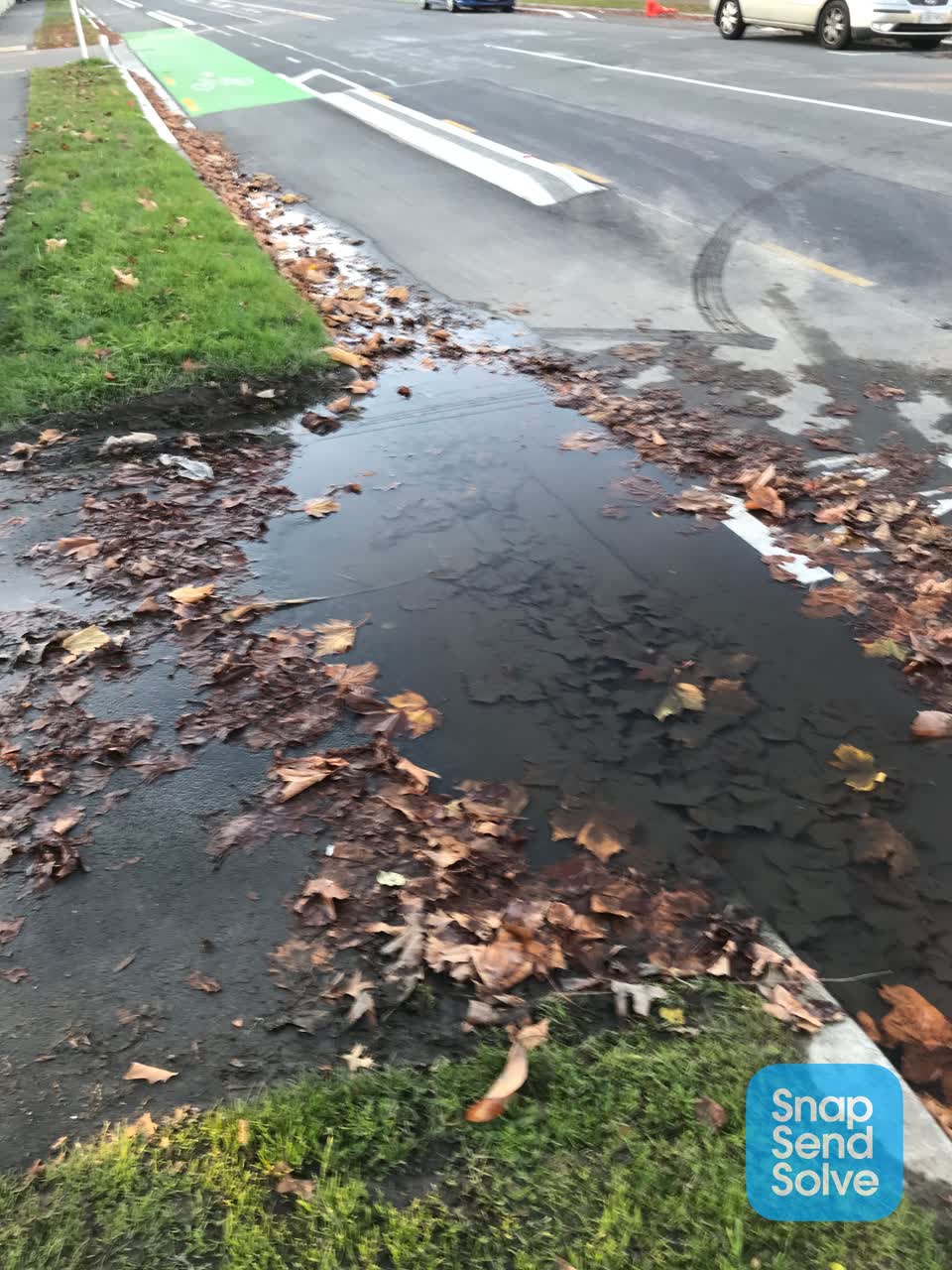 The photograph attached to this water leak report