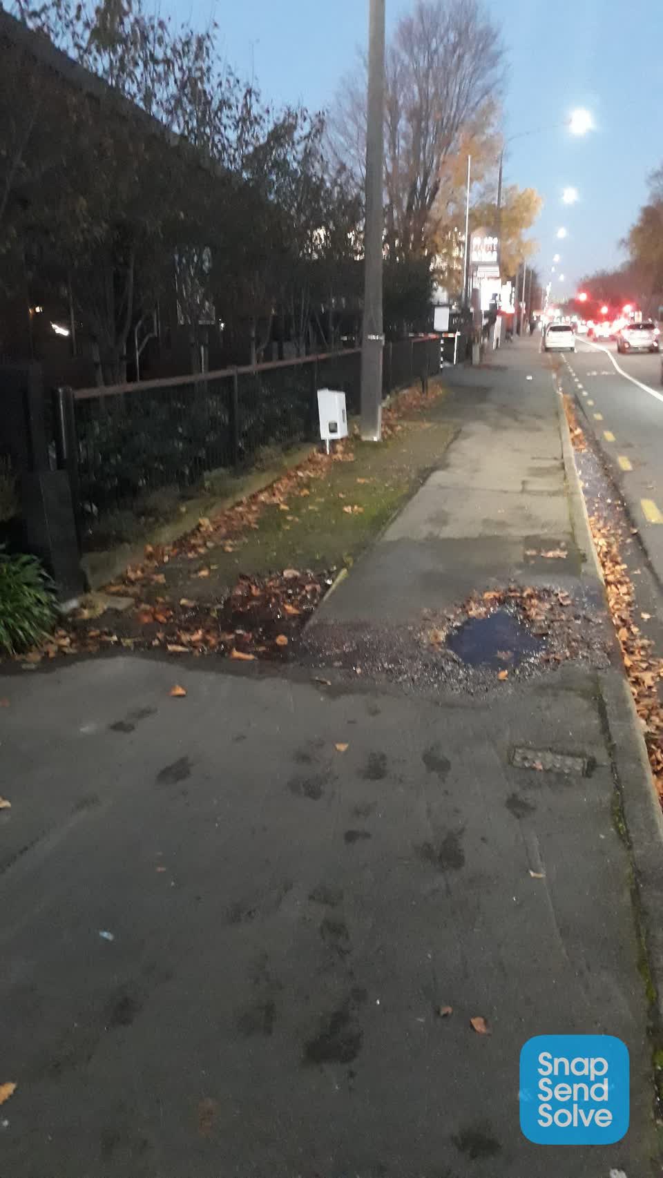 The photograph attached to this water leak report