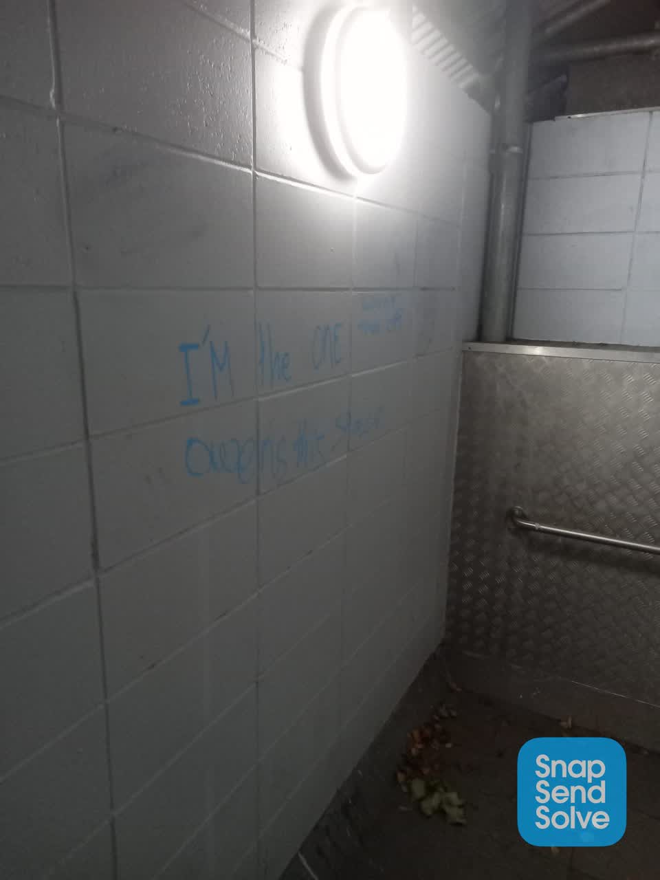 The photograph attached to this graffiti report