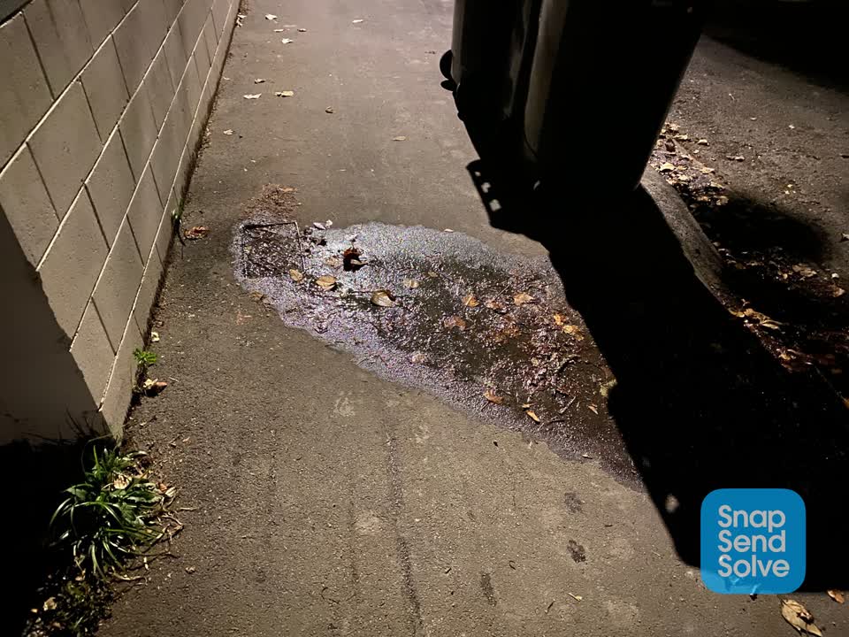 The photograph attached to this water leak report