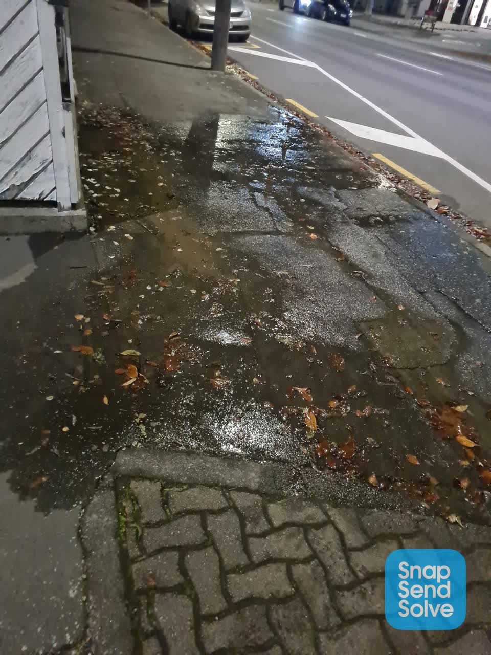 The photograph attached to this water leak report
