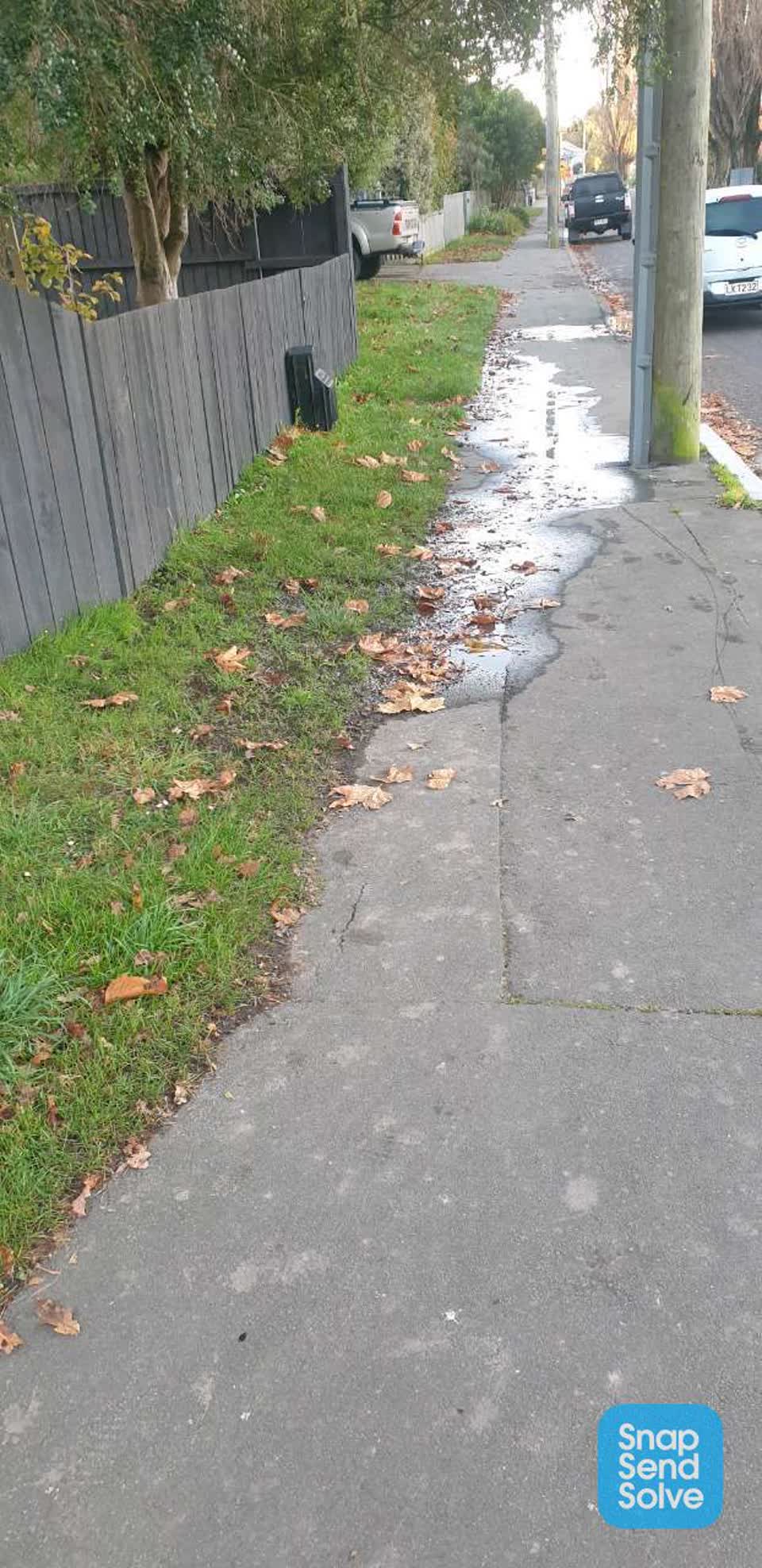 The photograph attached to this water leak report