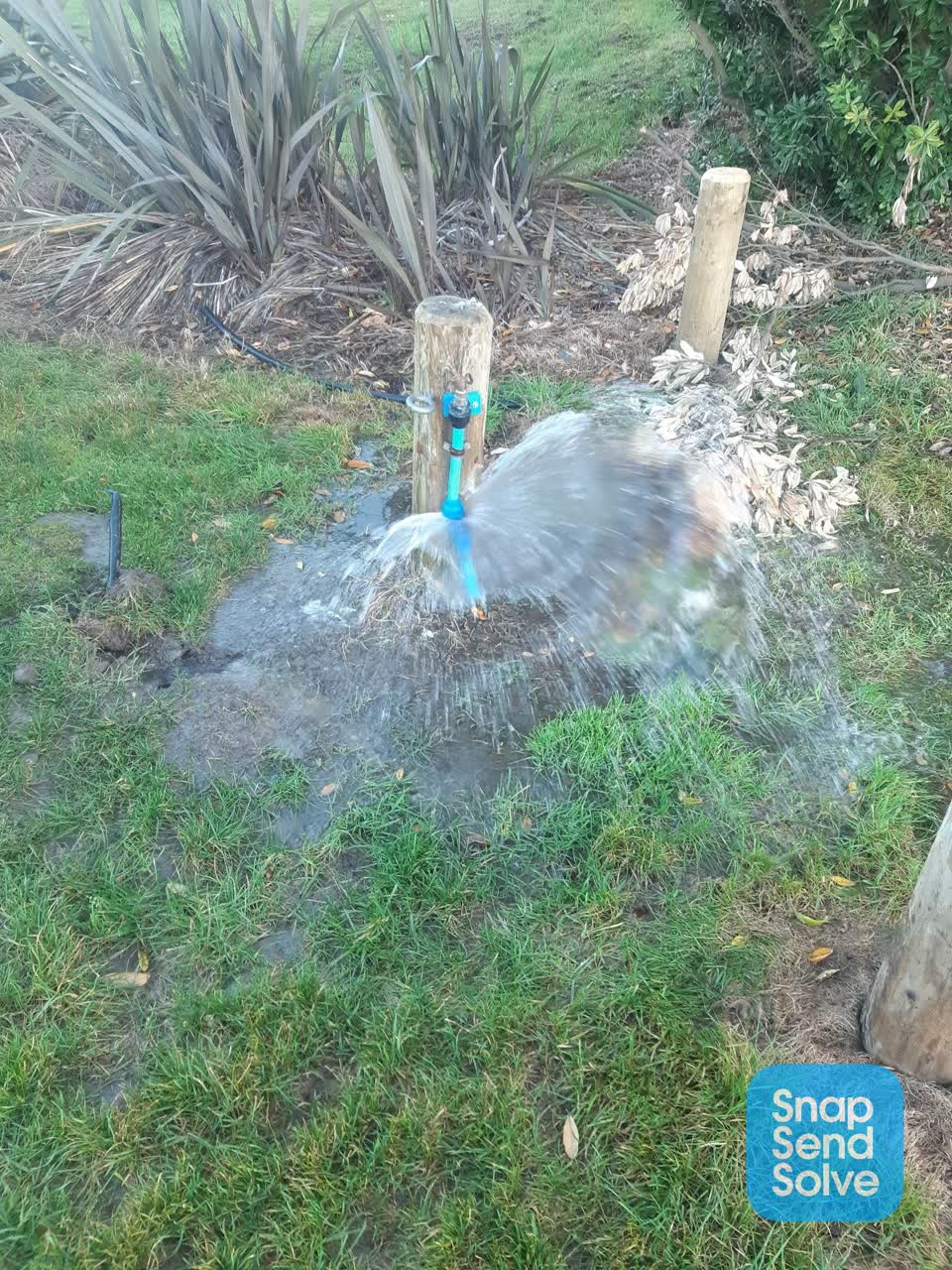 The photograph attached to this water leak report