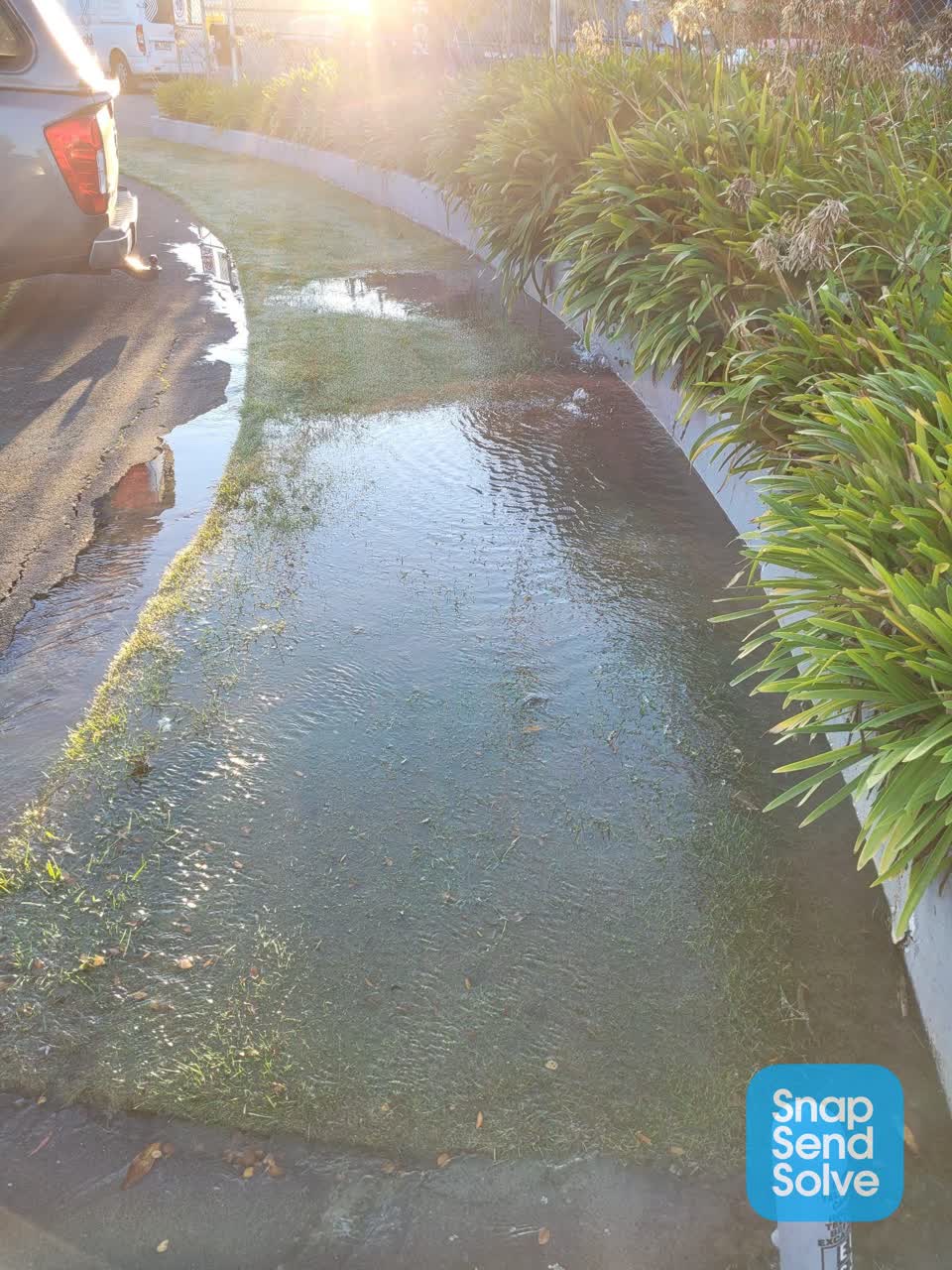 The photograph attached to this water leak report