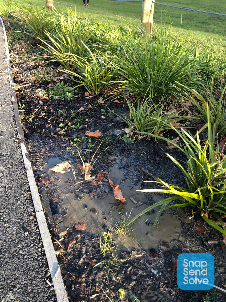 The photograph attached to this water leak report
