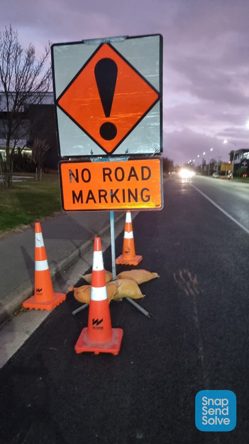 The photograph attached to this roading/streets report