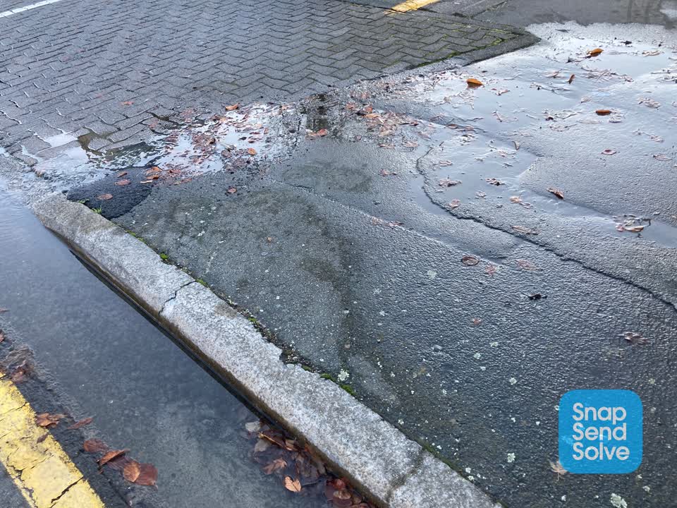 The photograph attached to this flooding report