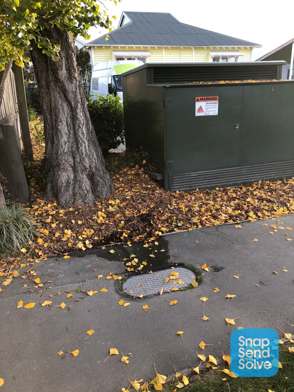 The photograph attached to this water leak report