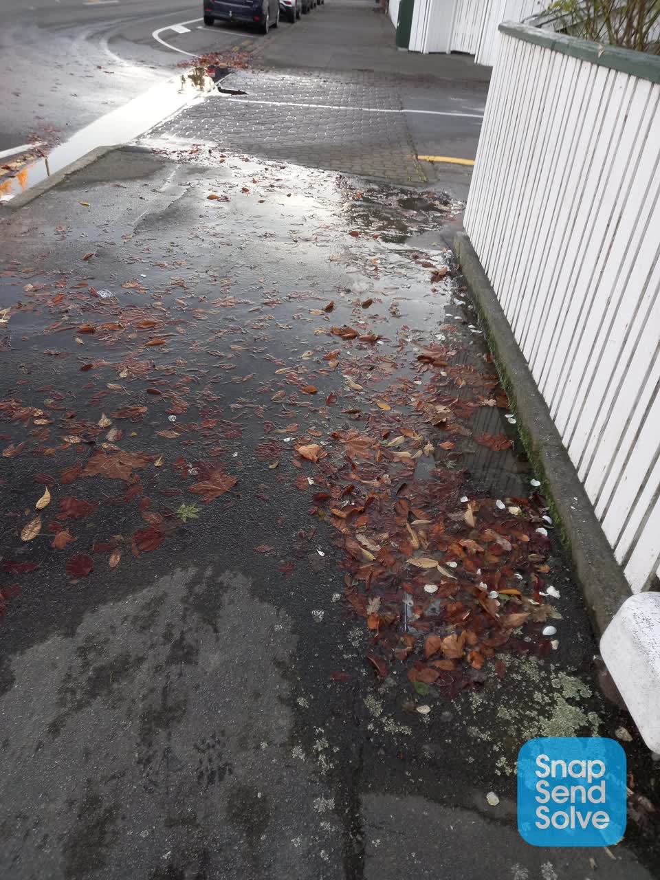 The photograph attached to this water leak report