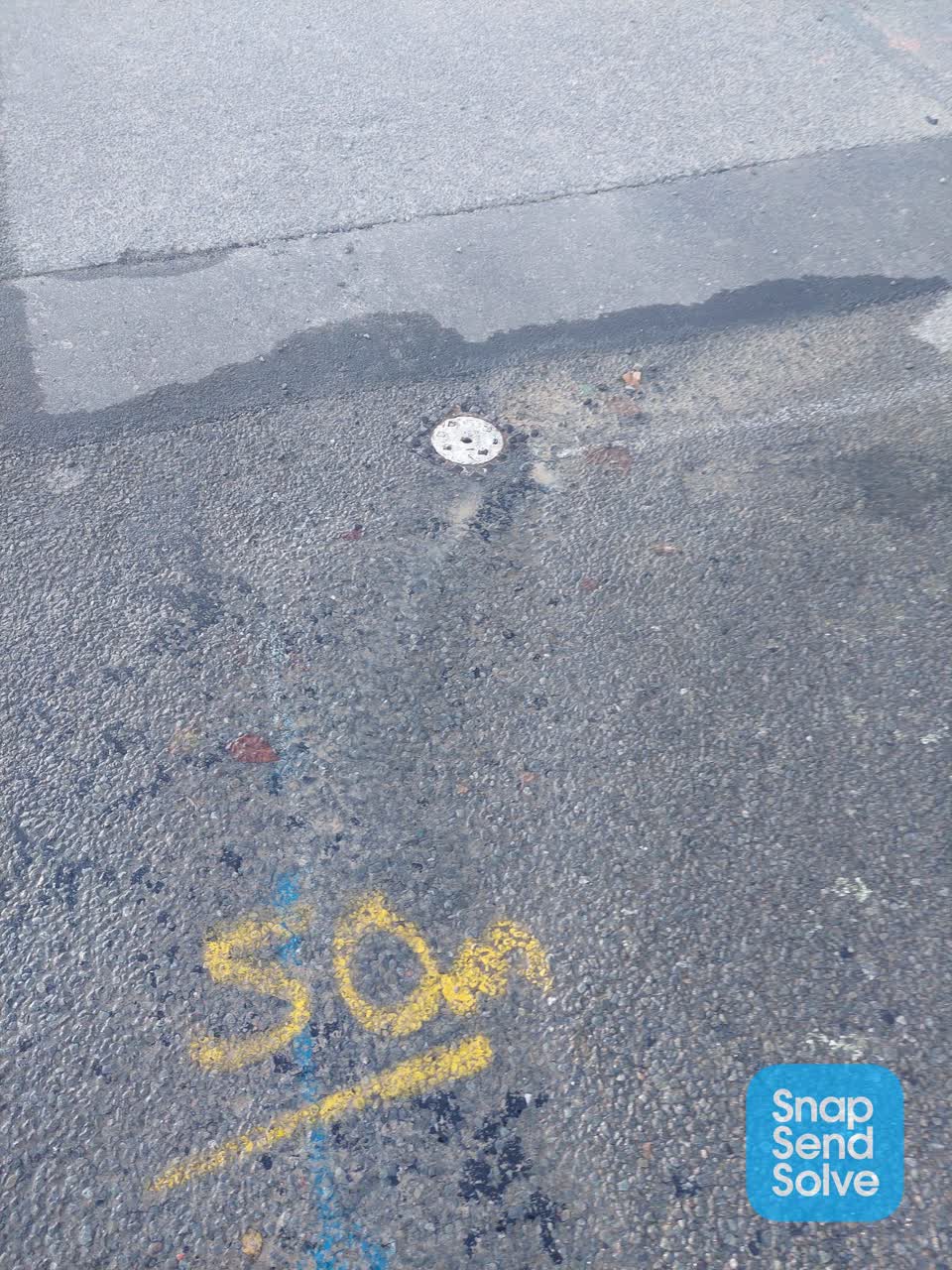 The photograph attached to this water leak report