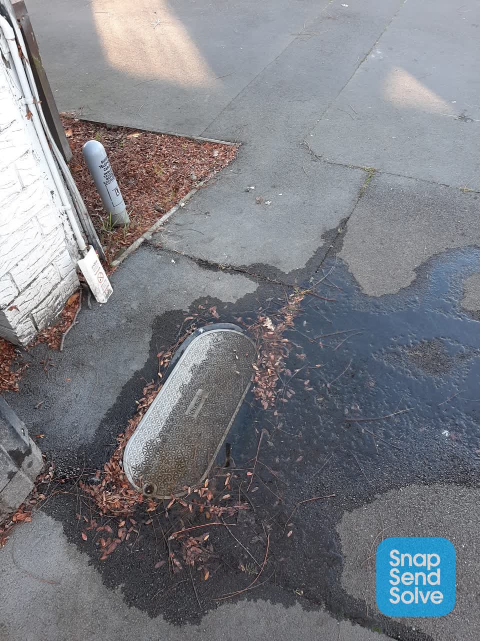 The photograph attached to this water leak report