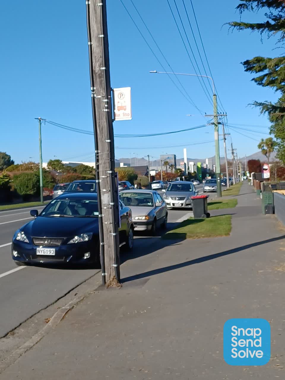 The photograph attached to this roading/streets report