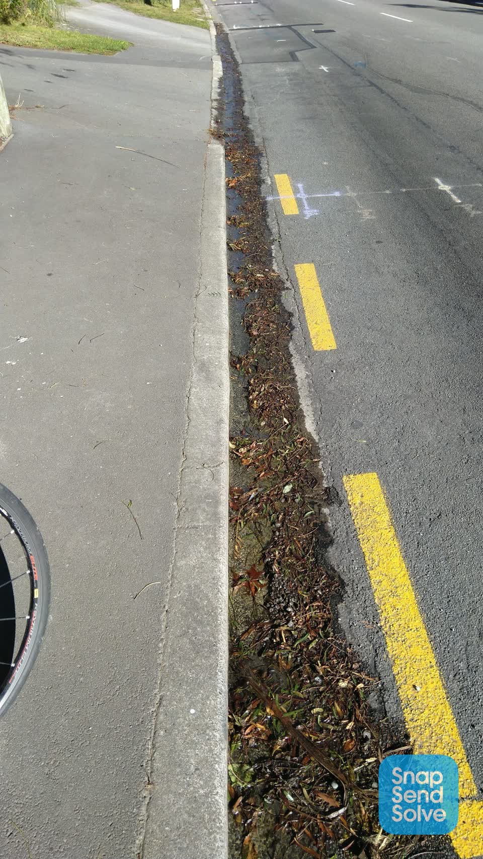 The photograph attached to this water leak report