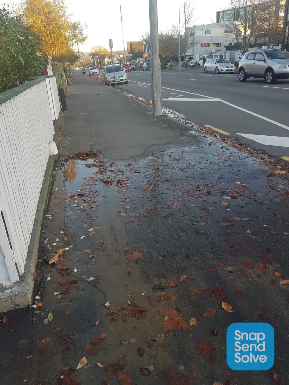 The photograph attached to this water leak report