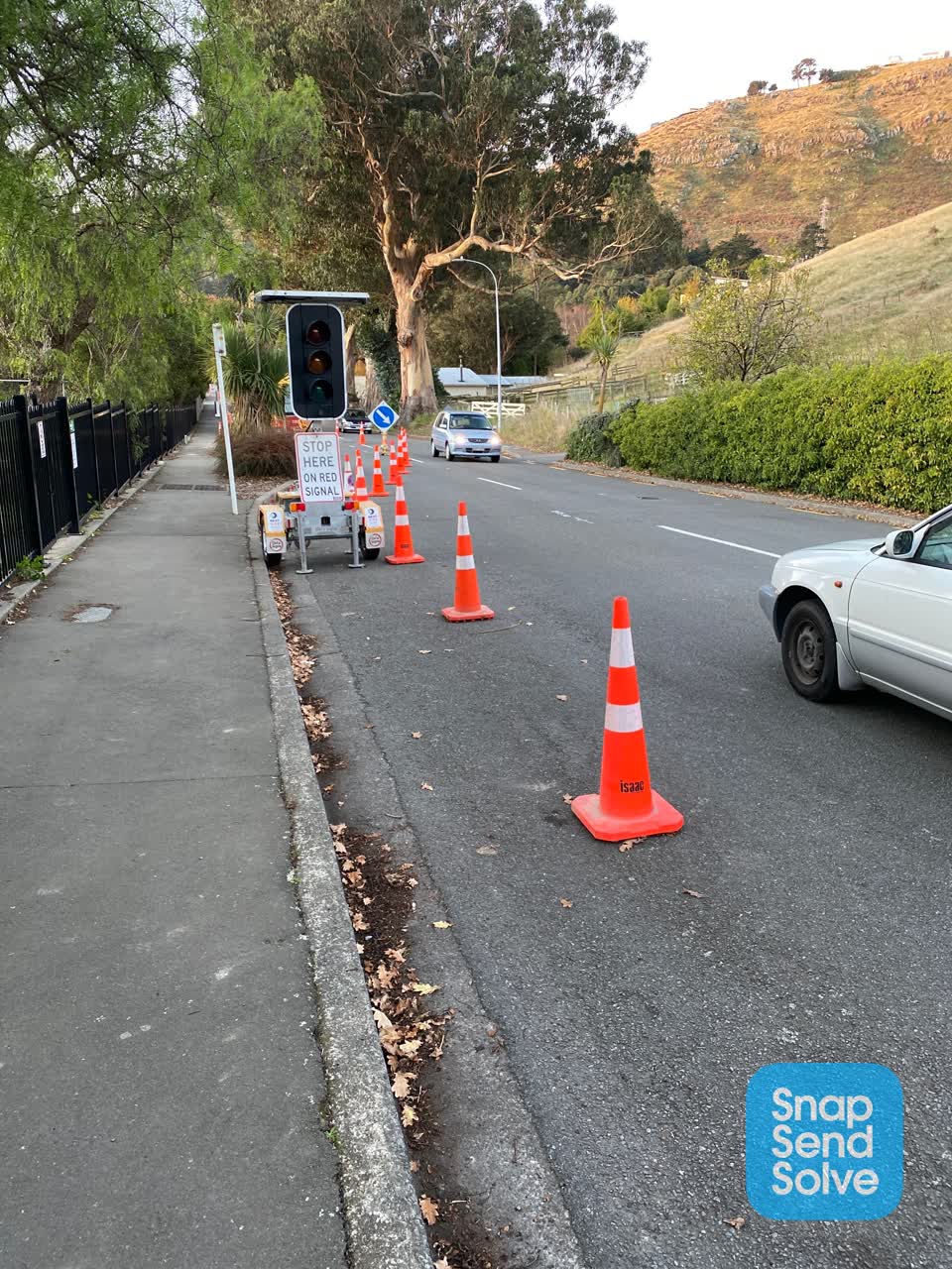 The photograph attached to this roading/streets report