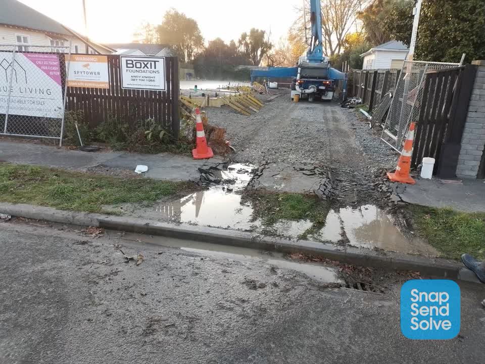 The photograph attached to this flooding report