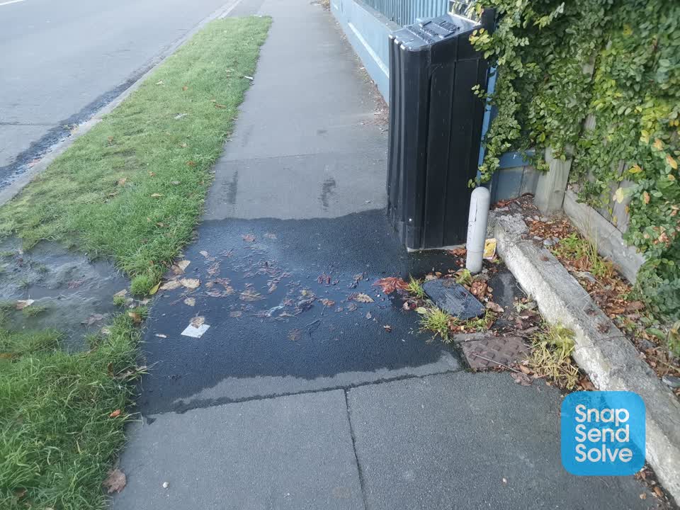 The photograph attached to this water leak report