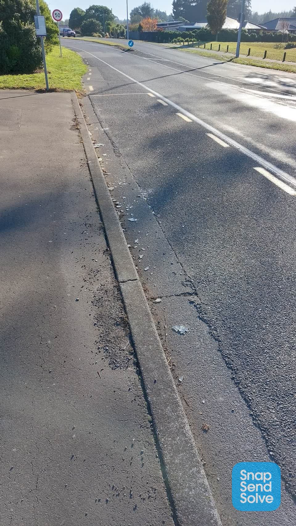 The photograph attached to this roading/streets report