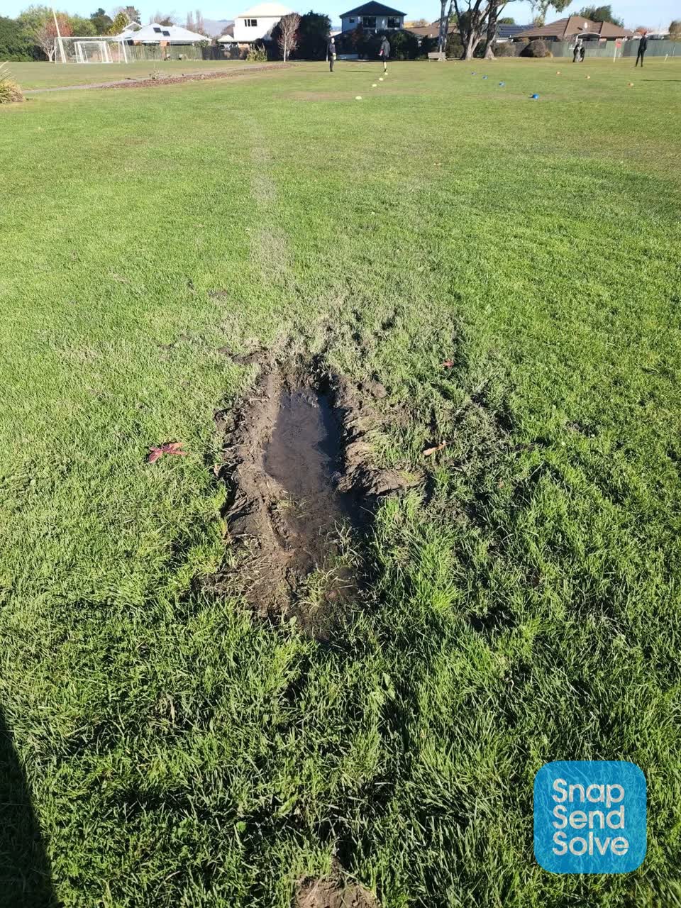 The photograph attached to this water leak report