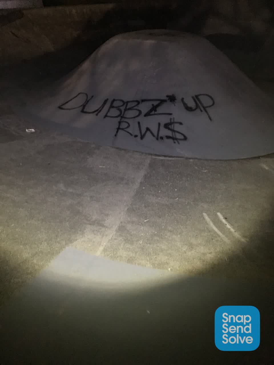 The photograph attached to this graffiti report
