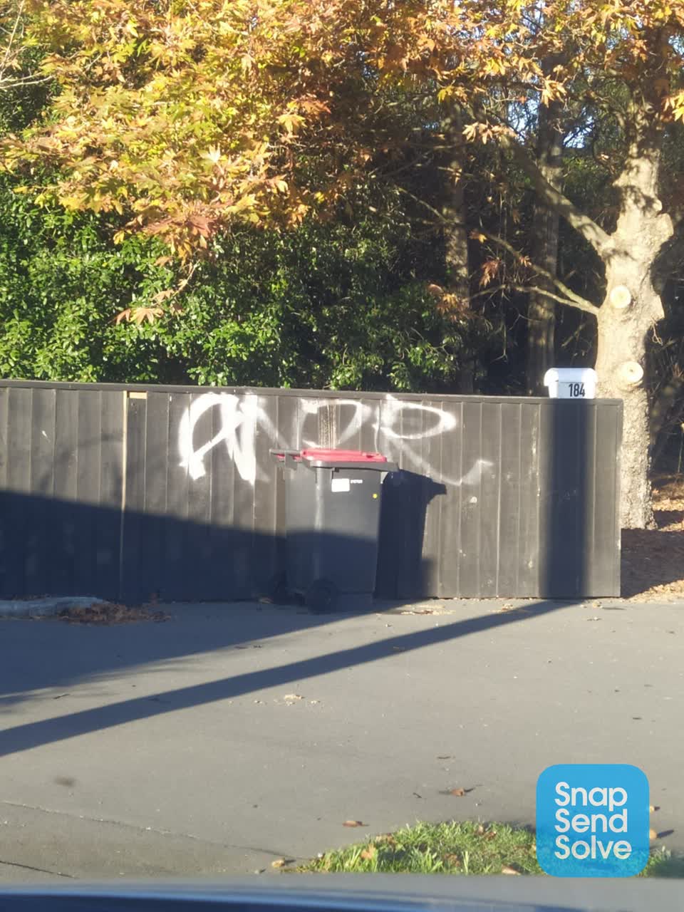 The photograph attached to this graffiti report