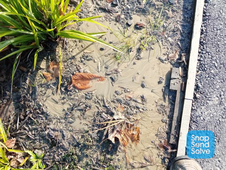 The photograph attached to this water leak report