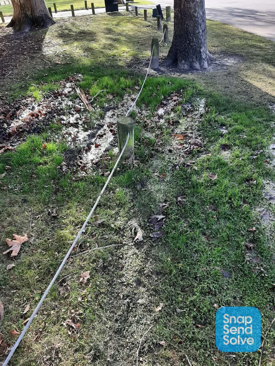 The photograph attached to this water leak report
