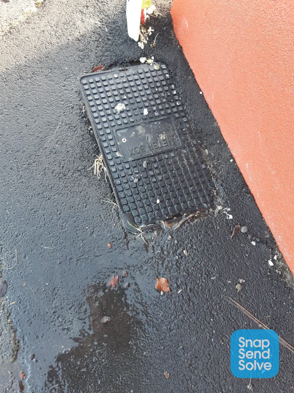 The photograph attached to this water leak report