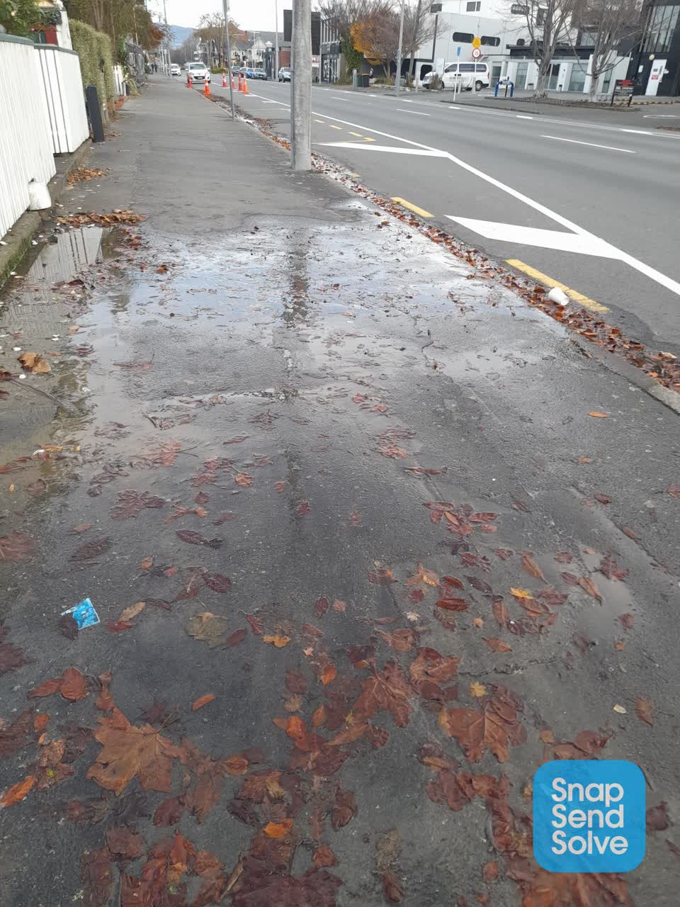 The photograph attached to this water leak report