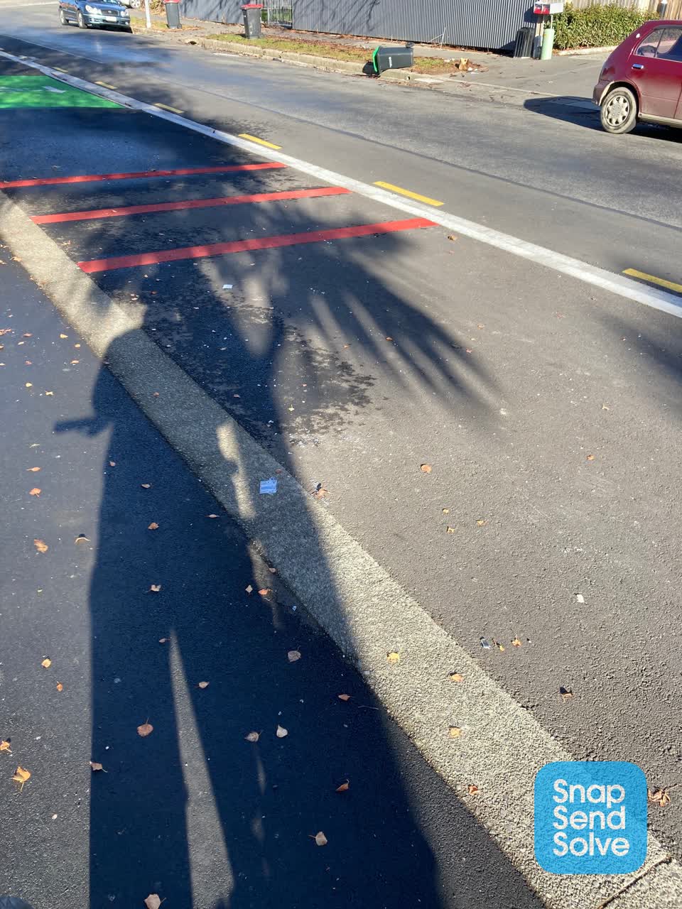 The photograph attached to this roading/streets report
