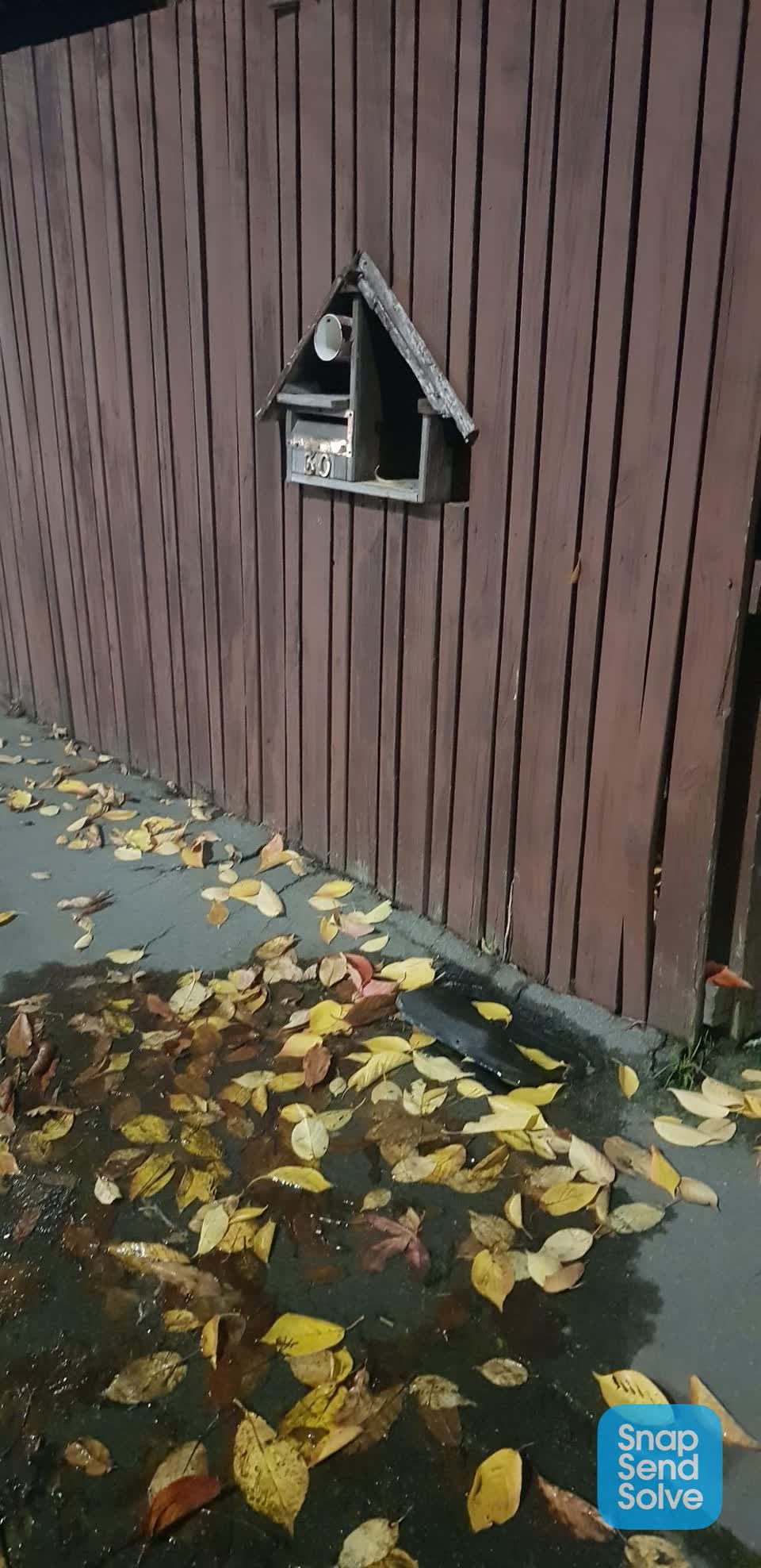The photograph attached to this water leak report