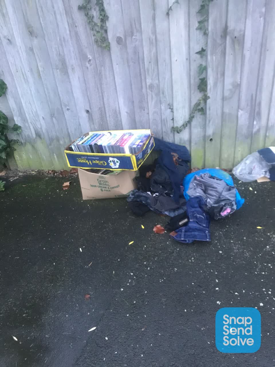 The photograph attached to this rubbish/recycling report