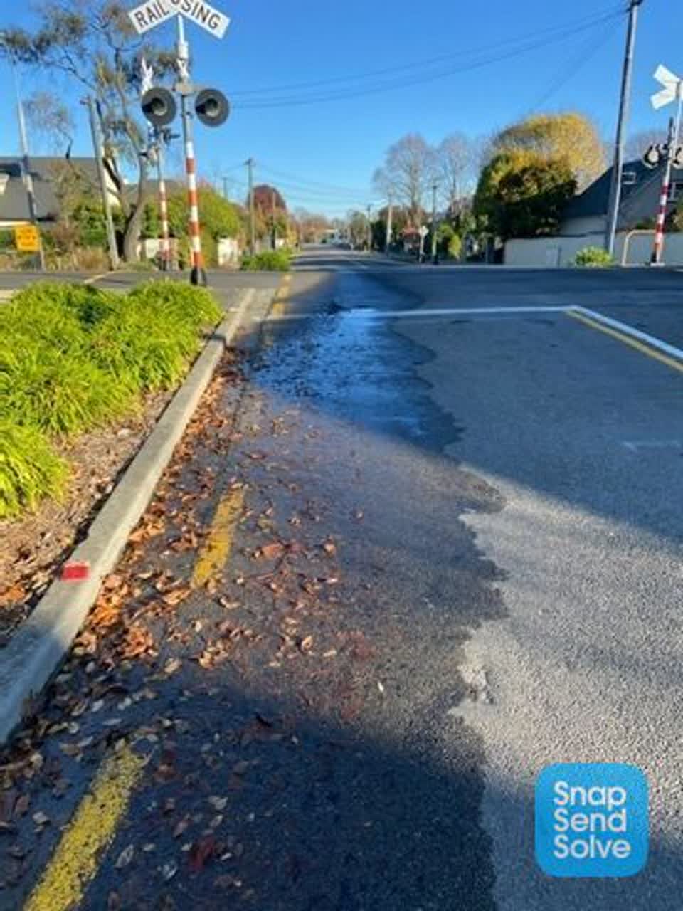 The photograph attached to this water leak report