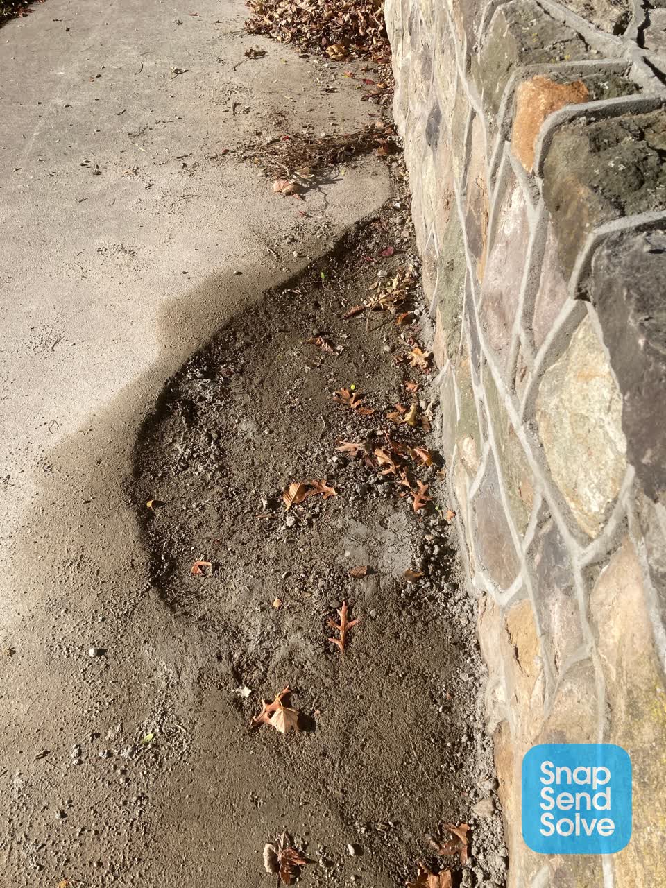 The photograph attached to this roading/streets report