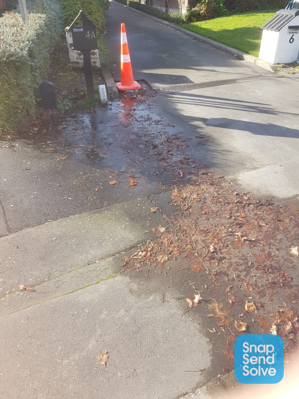 The photograph attached to this water leak report