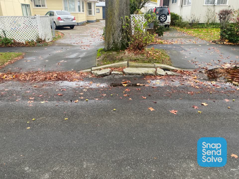 The photograph attached to this roading/streets report