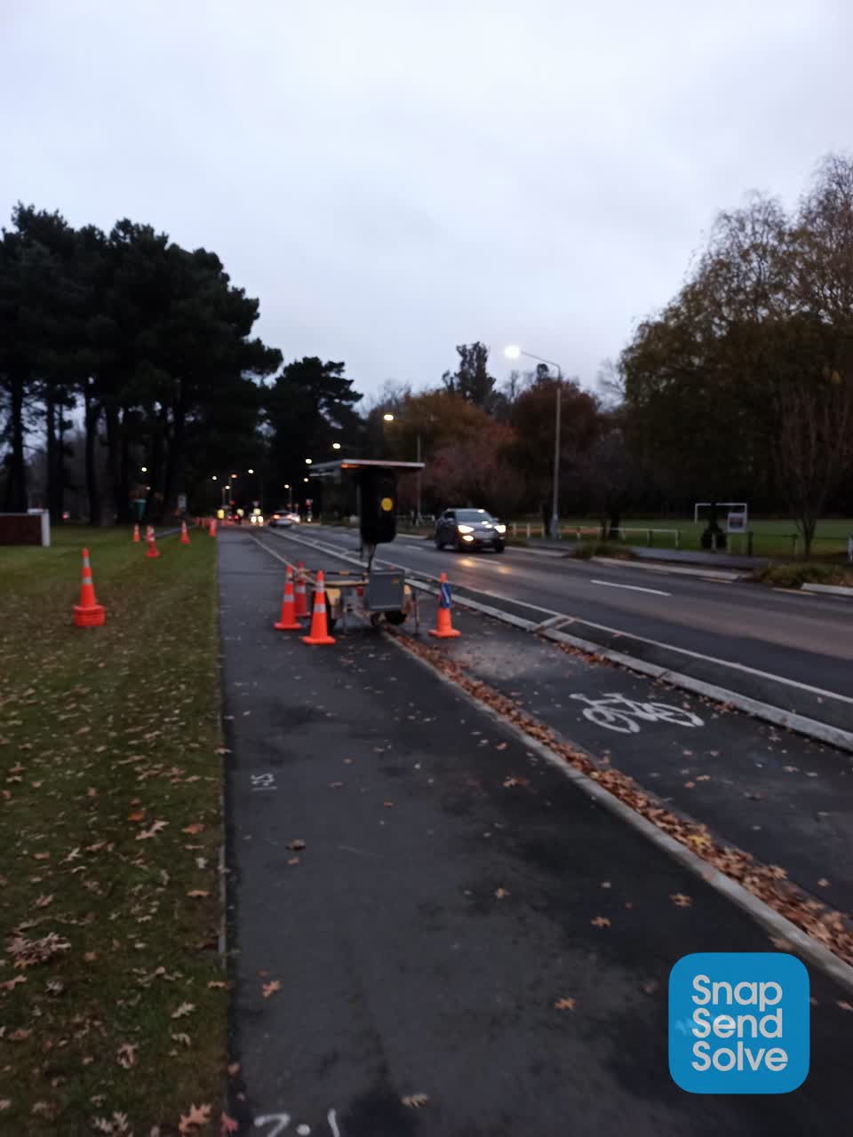 The photograph attached to this roading/streets report